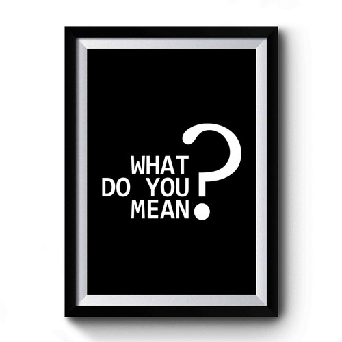 What Do You Mean Premium Poster