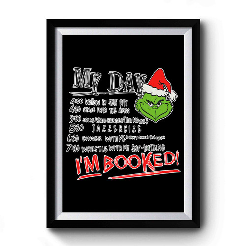 Adult Christmas Grinch Art Vintage Simple Premium Poster