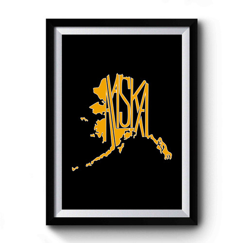 Alaska Statelty Onesie Design Art Simple Premium Poster