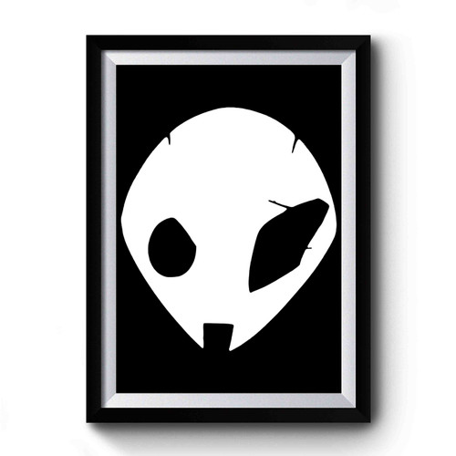 Alien Head Art Funny Premium Poster