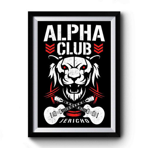 Alpha Club Chris Jericho Aew Wrestling Art Vintage Simple Premium Poster