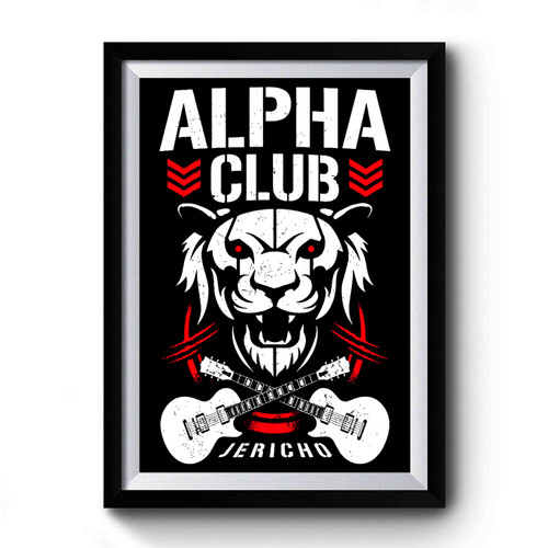 Alpha Club Chris Jericho Aew Wrestling Simple Design Premium Poster