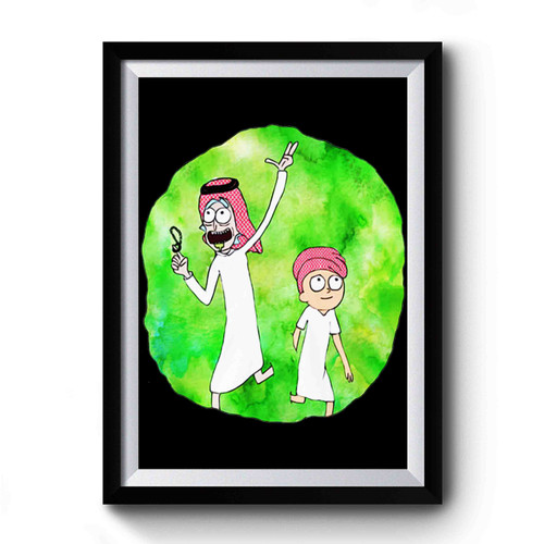 Arabian Rick And Morty Art Simple Funny Premium Poster