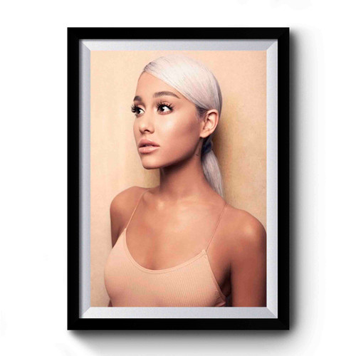 Ariana Grande Blonde Hair Vintage Art Simple Premium Poster