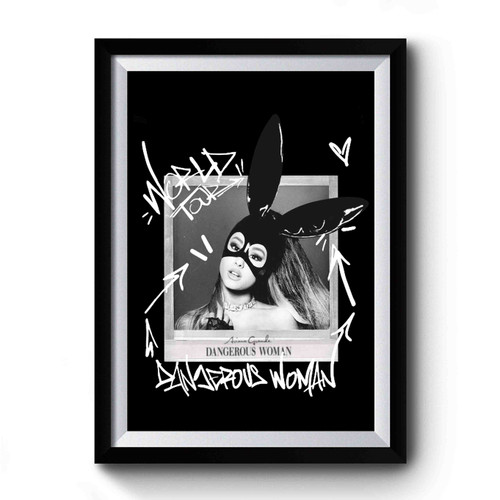 Ariana Grande Dangerous Simple Design Premium Poster