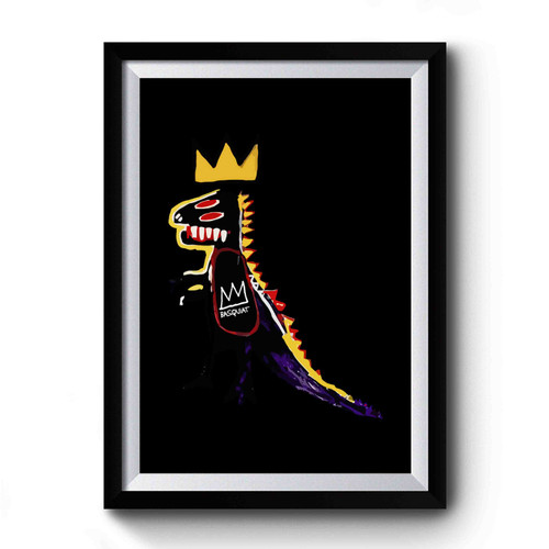 Basquiat Dinosaur Design Art Simple Premium Poster