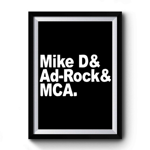 Beastie Boys Names Boyz Mca Mike D Ad-Rock Art Simple Premium Poster