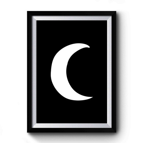 Black Crescent Moon Vintage Premium Poster