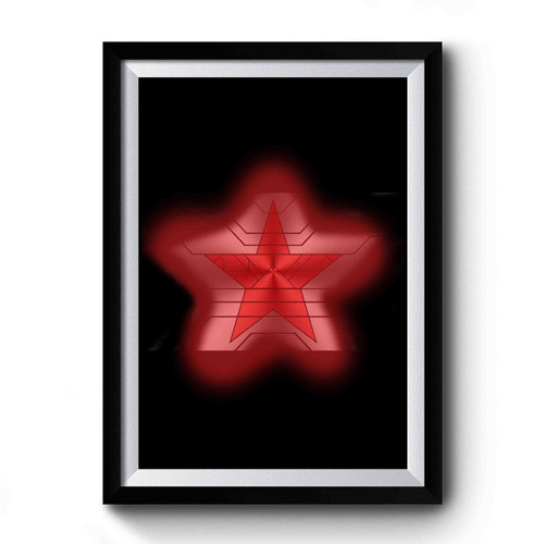 Captain America Inspired Winter Soldier Star Art Vintage Simple Premium Poster