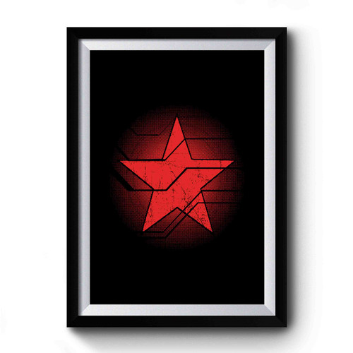 Captain America Inspired Winter Soldier Star Design Funny Premium Poster