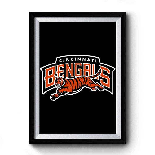 Cincinnati Bengals Logo Art Simple Premium Poster