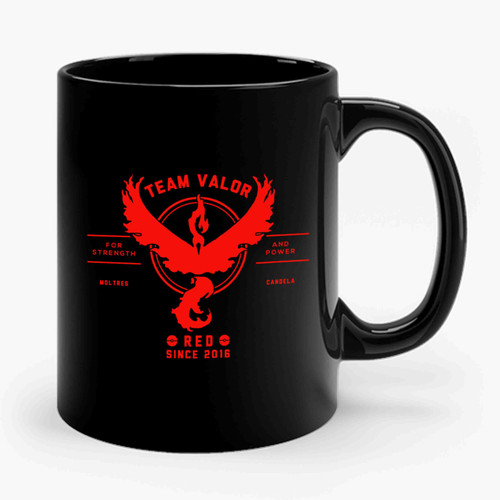 Pokemon Go Team Valor Red Symbol for Strength and Power Ceramic Mug