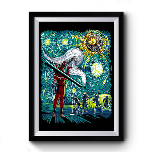 Deadpool He Did It Vintage Retro Premium Poster