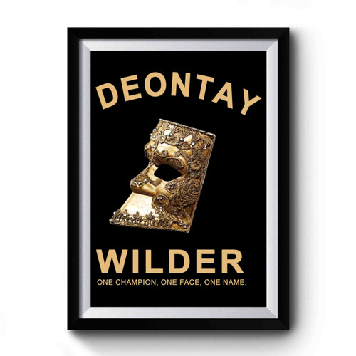 Deontay Wilder One Champion Face And Name Retro Vintage Premium Poster