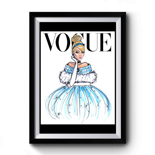 Disney Princess Cinderella Vogue Design Art Simple Premium Poster