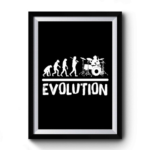 Drummer Evolution Music Humor Drums Funny Art Funny Premium Poster