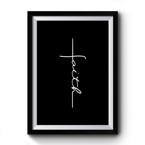 Faith Cross Retro Vintage Premium Poster