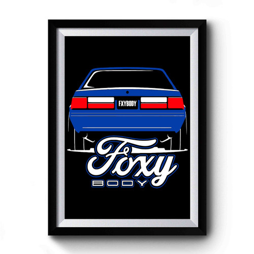 Foxy Body Mustang Vintage Art Simple Premium Poster