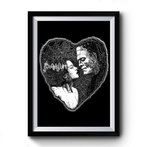 Frankenstein And Bride Art Funny Premium Poster