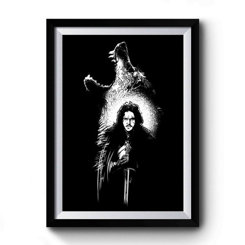 Game Of Thrones Jon Snow Art Retro Premium Poster