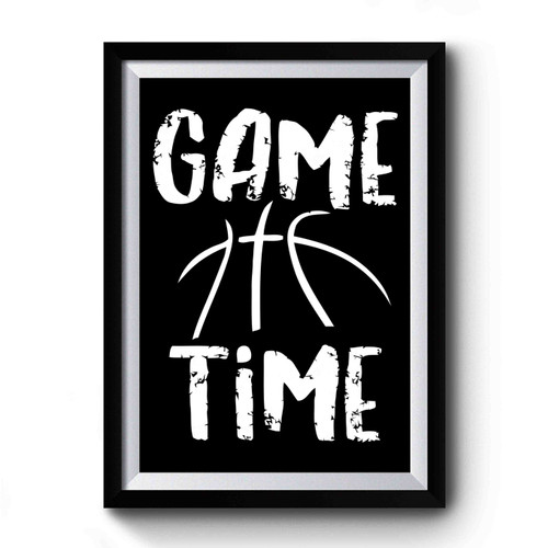 Game Time Basketball Design Art Simple Premium Poster