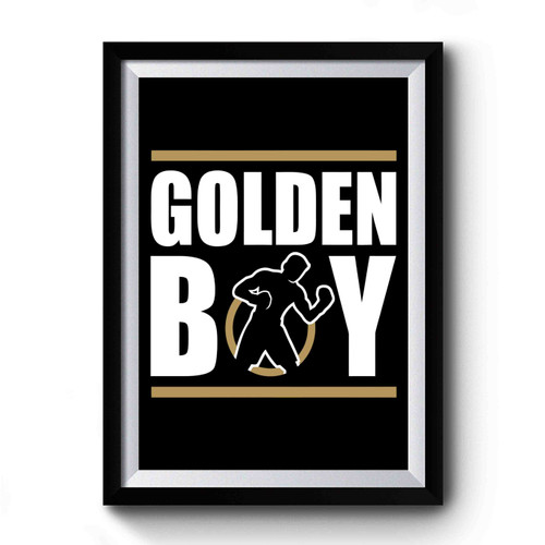 Golden Boy Boxing Logo Simple Art Premium Poster