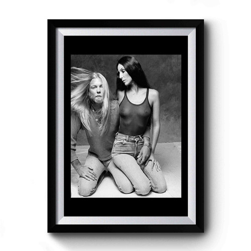 Gregg Allman Cher Brothers Band Art Vintage Premium Poster