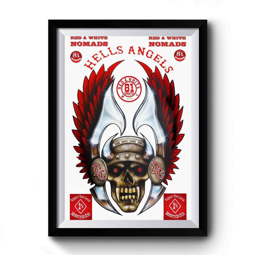 Hells Angels Motorcycle Club Retro Vintage Premium Poster