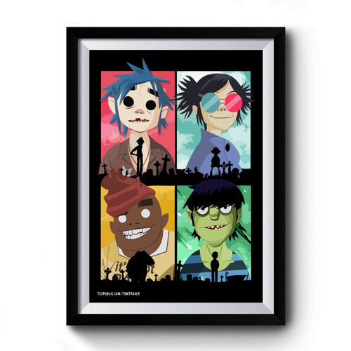 Humanz Gorillaz Retro Premium Poster