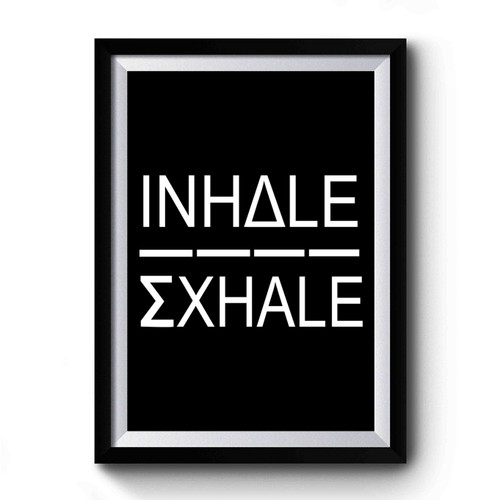 Inhale Exhale Retro Vintage Premium Poster