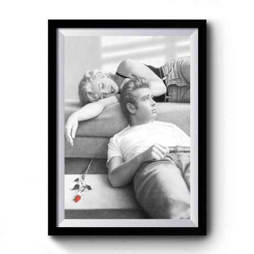 James Dean & Marilyn Monroe Elvis Art Simple Premium Poster