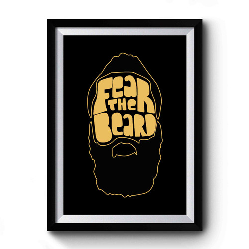 James Harden Fear The Beard Simple Design Premium Poster