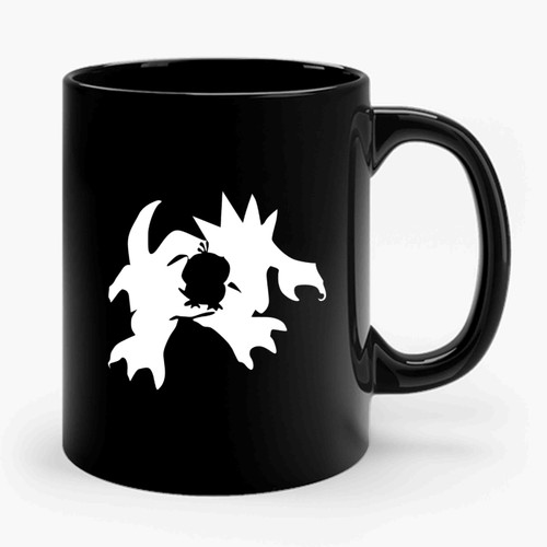 Psyduck and Golduck Silhouetted Pokemon Ceramic Mug