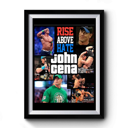John Cena Never Give Up Design Art Simple Premium Poster