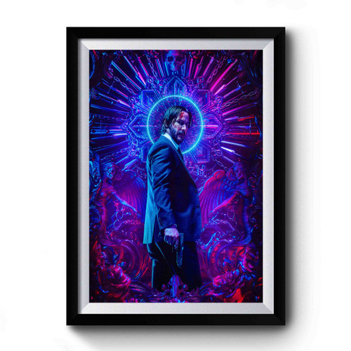 John Wick 3 Movie Art Retro Premium Poster