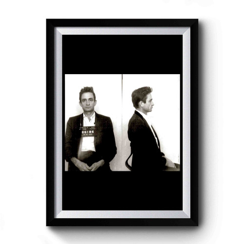Johnny Cash Mugshot Design Funny Premium Poster
