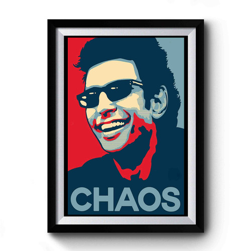 Jurassic Park Ian Malcolm Chaos Theory Jeff Goldblum Jurassic World Retro Premium Poster