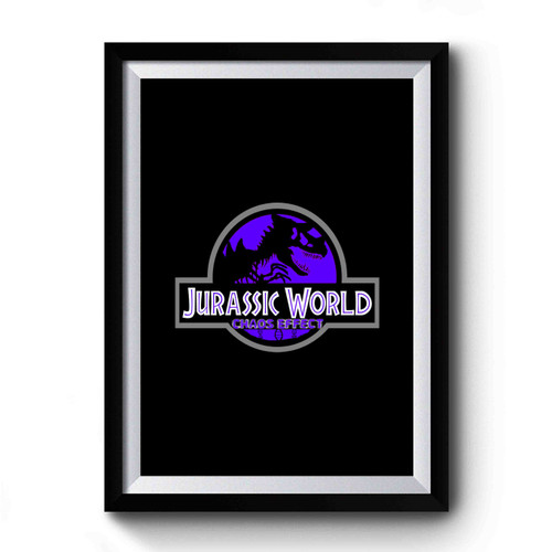 Jurassic World Logo Chaos Effect Vintage Art Premium Poster