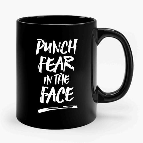 Punch Fear In The Face Hope Cancer Gift Breast Cancer Ceramic Mug