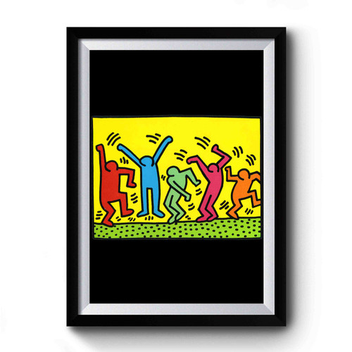 Keith Haring Dancing Art Art Simple Funny Premium Poster