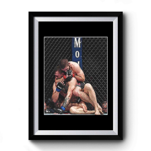 Khabib Nurmagomedov Ko Conor Mcgregor Ufc Fighter Art Simple Funny Premium Poster