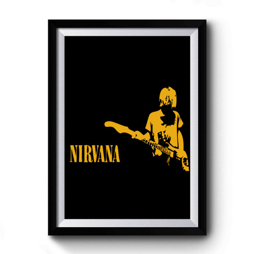 Kurt Cobain Nirvana Art Retro Premium Poster