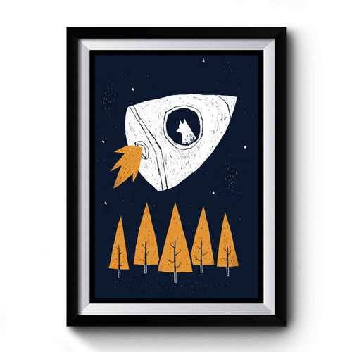 Laika Space Dog Art Funny Premium Poster