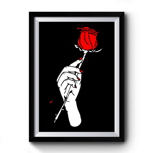 Lil Peep Red Rose Retro Vintage Premium Poster