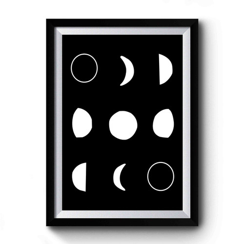 Moon Phases Simple Art Premium Poster