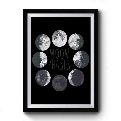 Moon Phases Vintage Art Simple Premium Poster