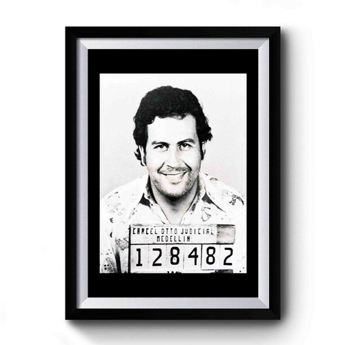 Pablo Escobar Mugshot Art Simple Premium Poster