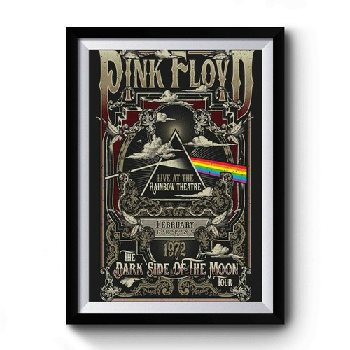 Pink Floyd Rainbow Theatre Retro Premium Poster