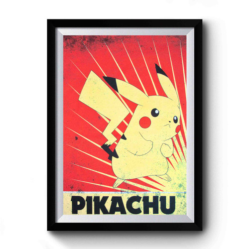 Pokemon Pikachu Retro Vintage Premium Poster