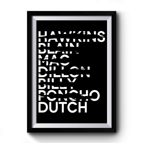 Predator Hitlist Simple Design Premium Poster